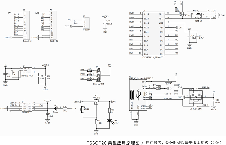 TSSOP20 典型应用原理图